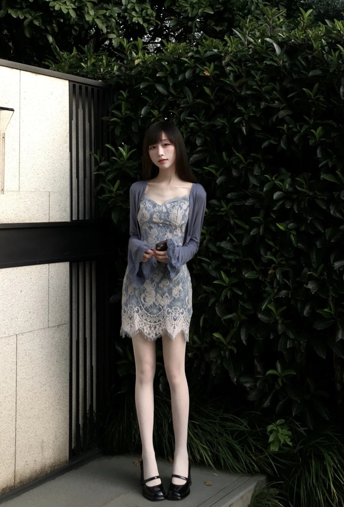 ST443蕾丝外套两件套