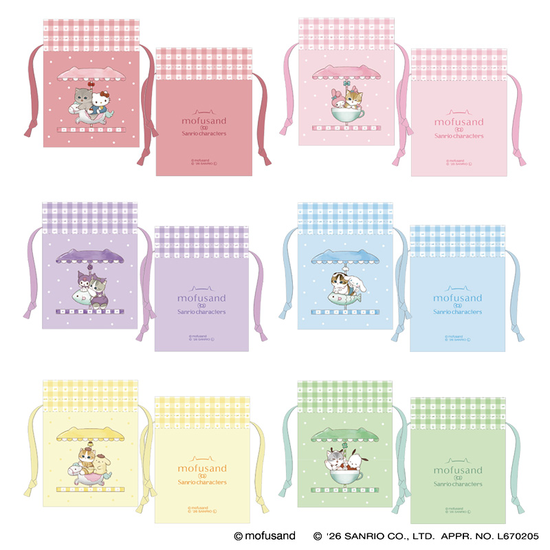 日本預訂📍Mofusand貓貓 x Sanrio系列第三彈 - 索繩袋仔 17/4日本開售