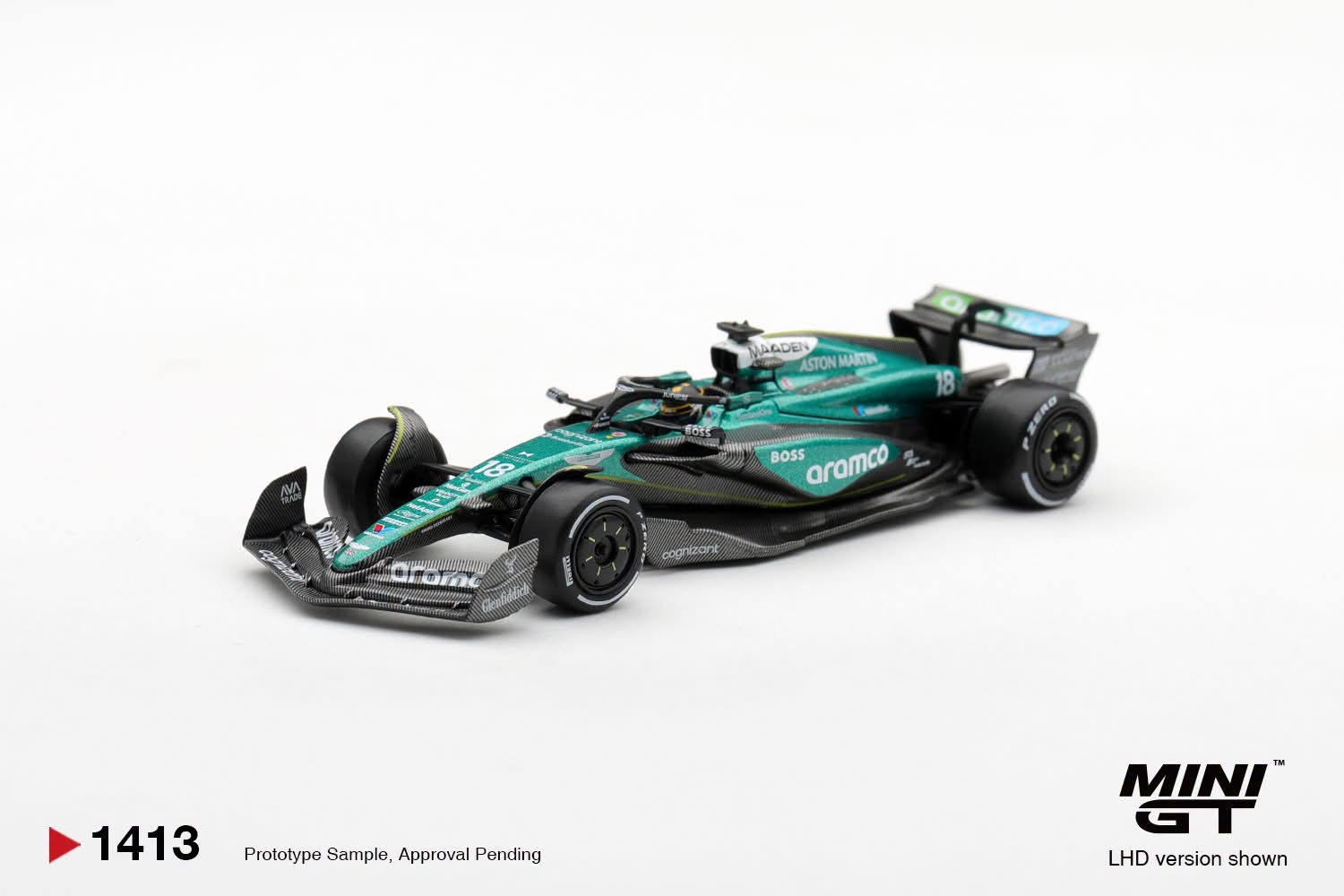 (預訂 Pre Order) Mini GT ( MGT01413-L ) Aston Martin AMR24 #18 Lance Stroll 2024 F1 2024 Las Vegas GP