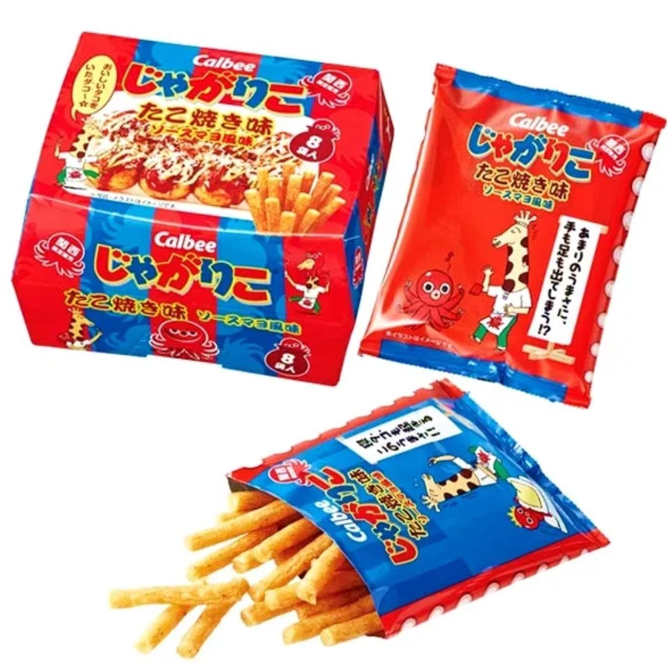 Calbee Jagarico 關西限定章魚燒醬美乃滋風味薯條 8袋入