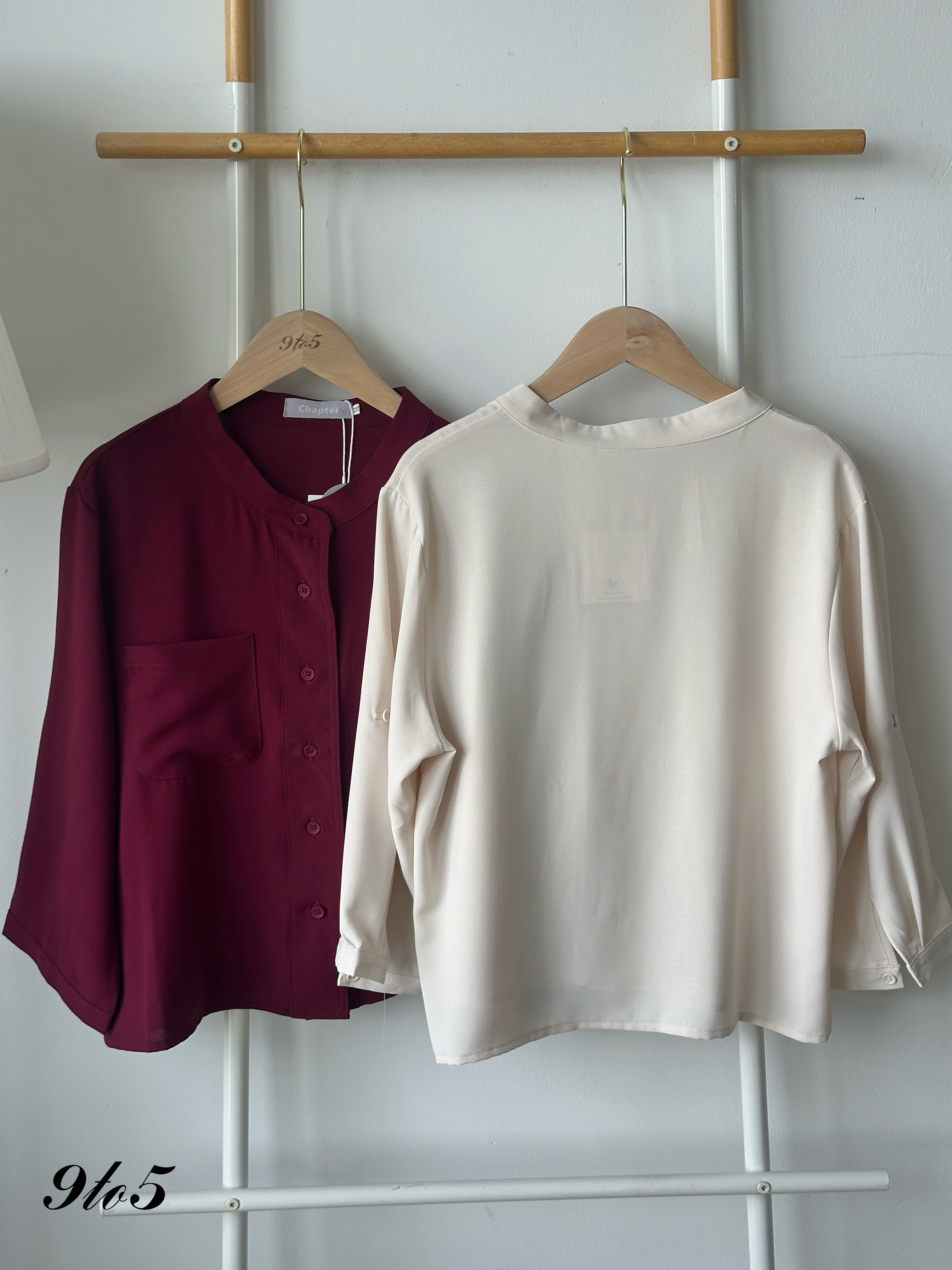 T4185 Band Collar Shirt - 3 Colors 