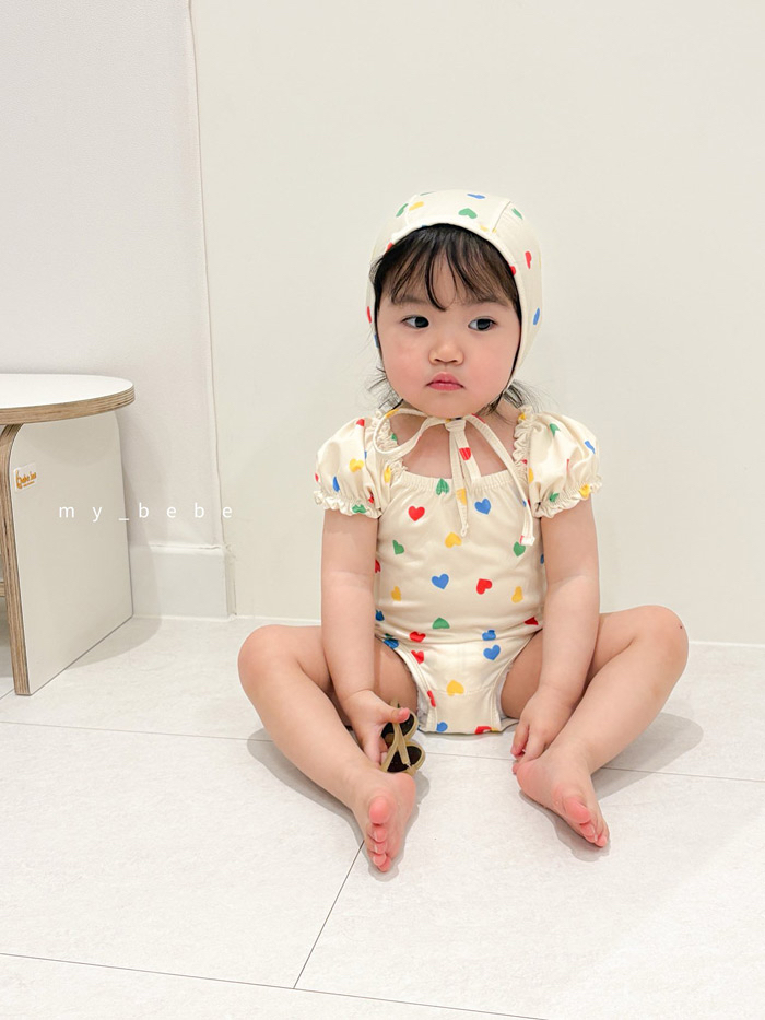 🇰🇷mybebe 泳衣+帽