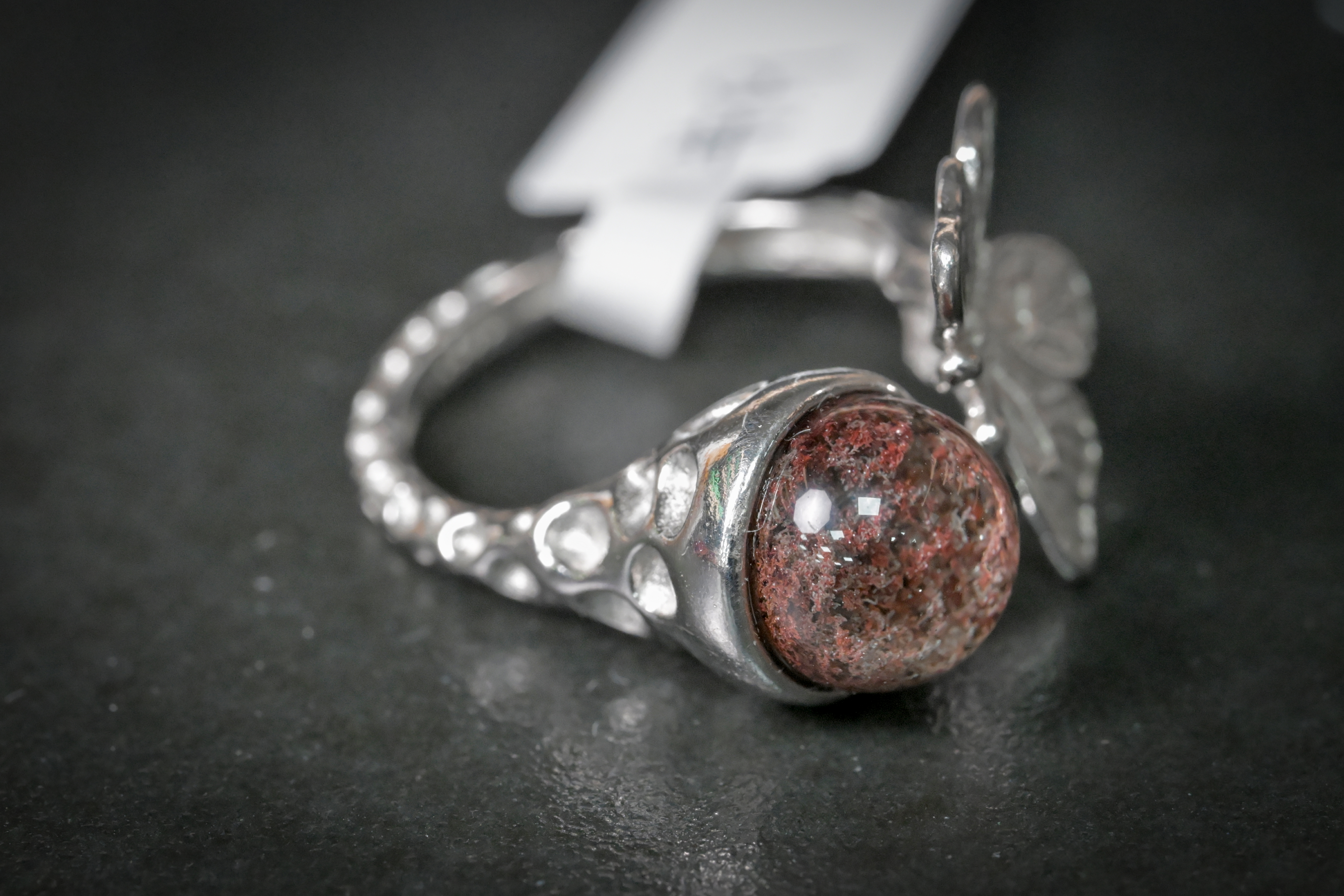 紅幽靈水晶純銀戒指 #019｜日信水晶 身心工房｜Red Phantom Crystal Sterling Silver Ring #019