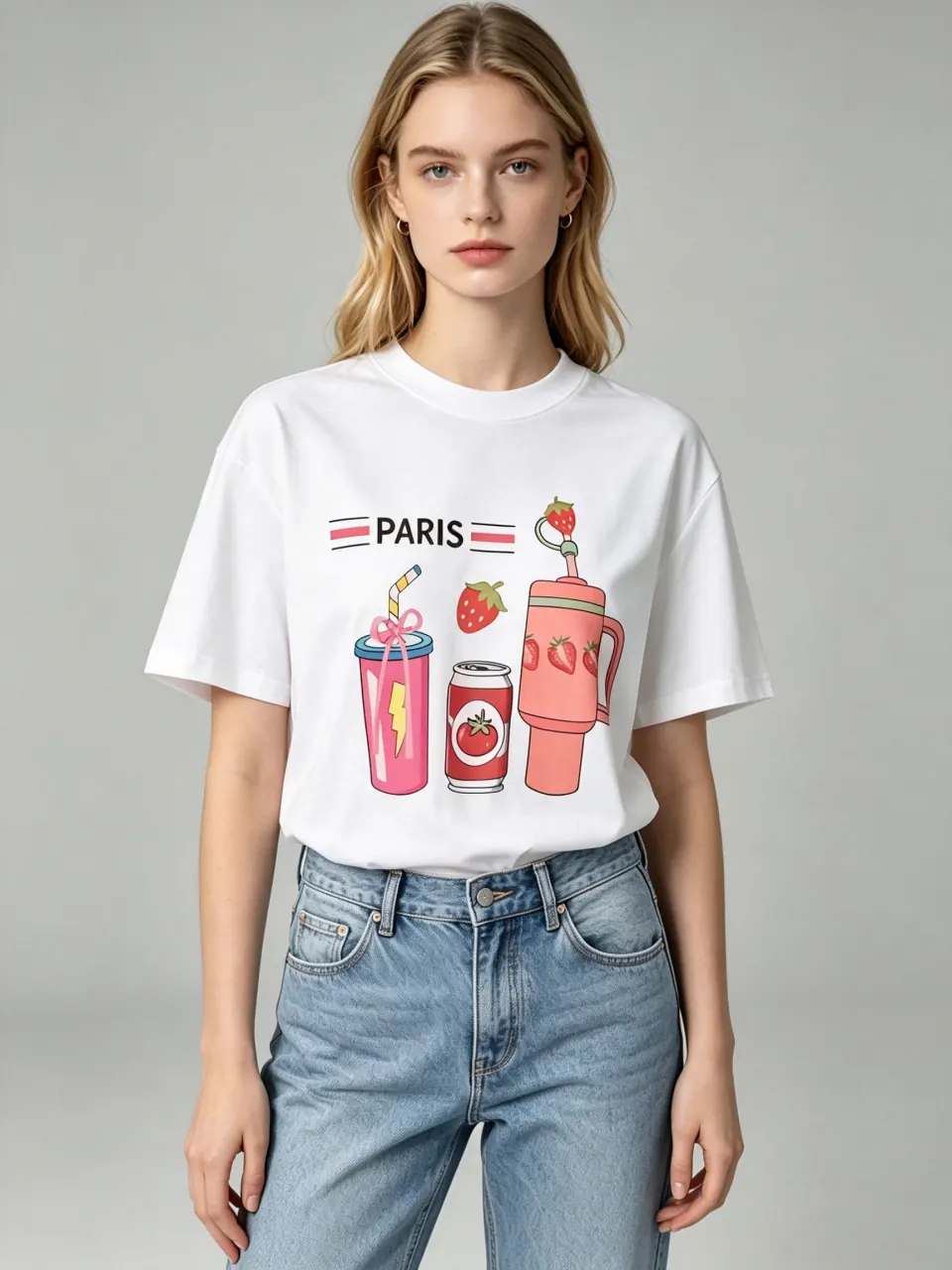 [訂購］M024 Strawberry Dink Cup Tee