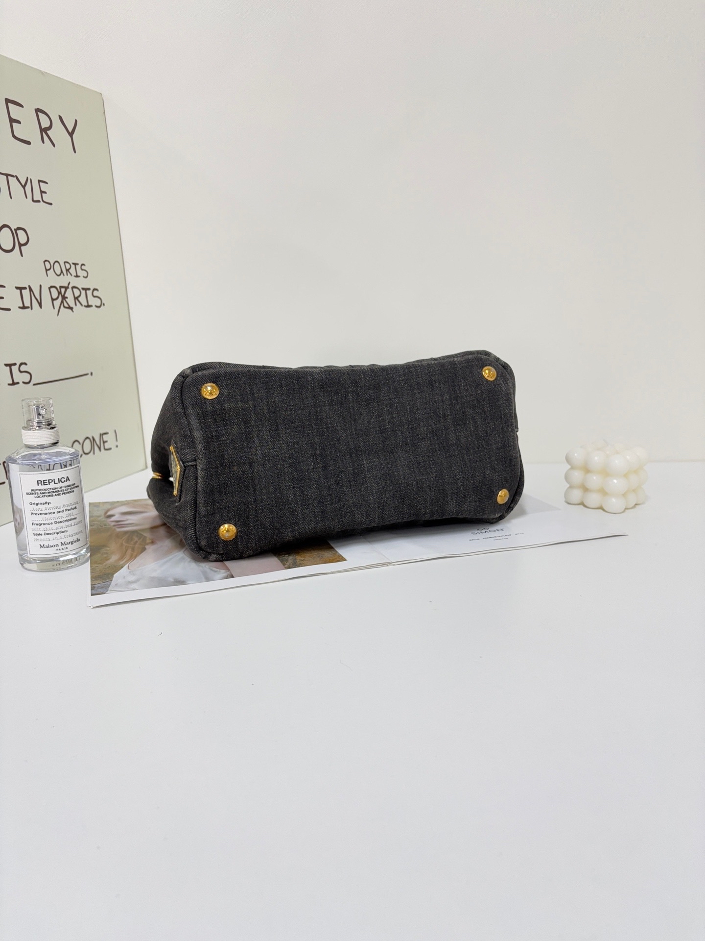 【預訂貨品】Prada黑色牛仔沙灘包