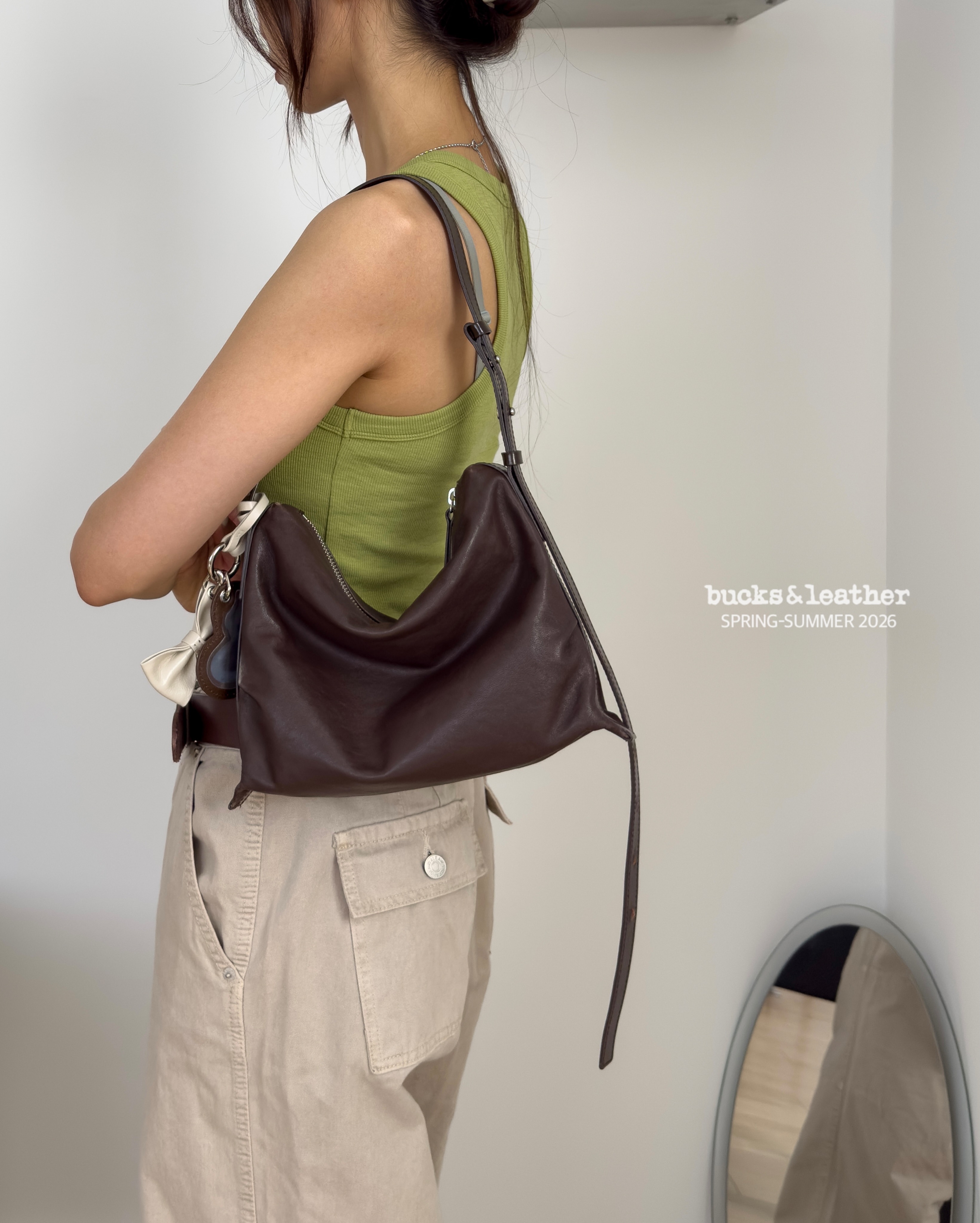 【熱賣款】預訂_慵懶風單肩 Day Shoulder Small By Bucks & leather