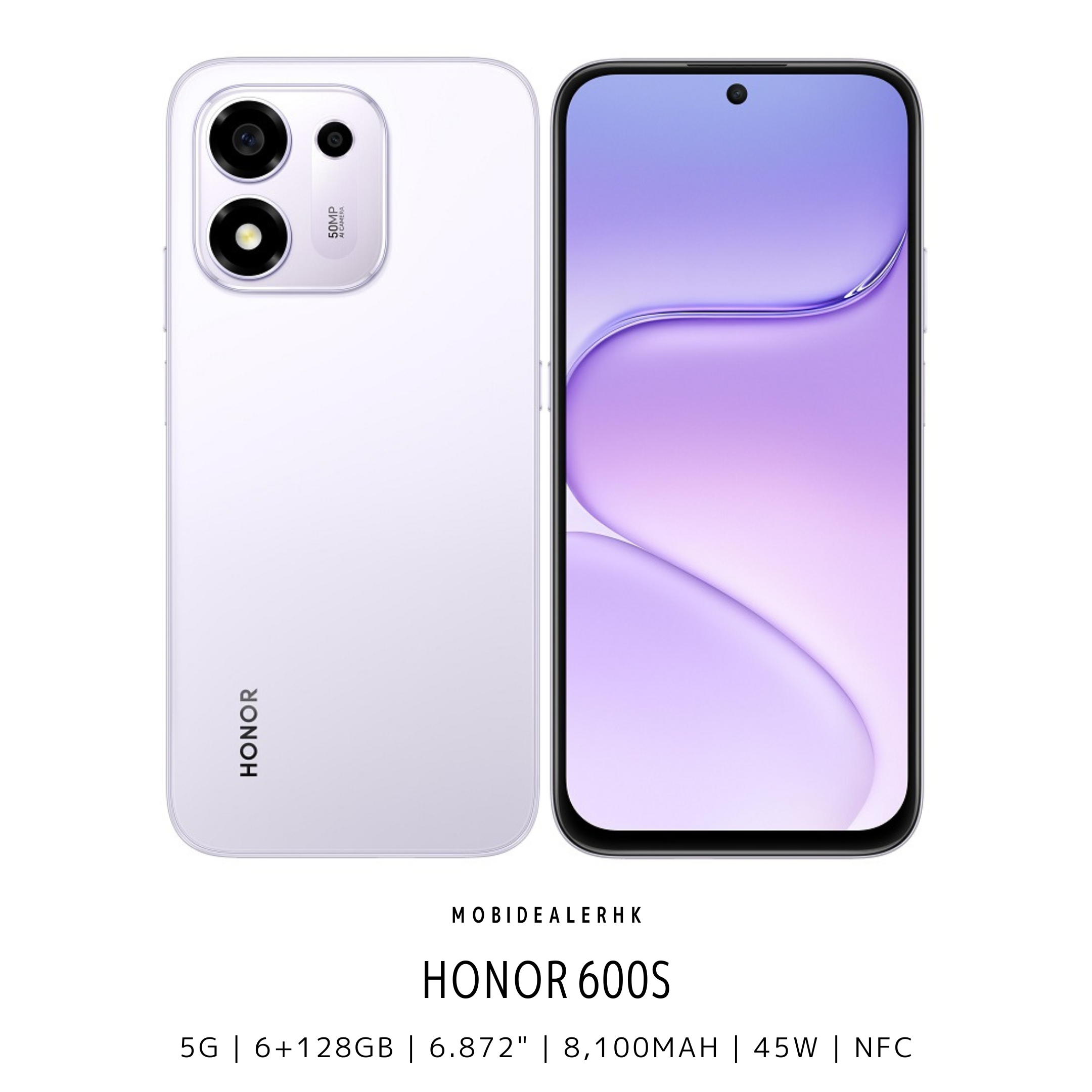 Honor 600S | 榮耀 600S | 5G | 智能手機 | 8100mAh超大電量 | IP68/69防水 | 45W快充 | 6.872" 大屏幕