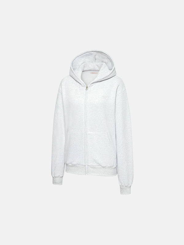 預購_Core Essentials Fleece-Lined Zip-Up Hoodie by Grandeline