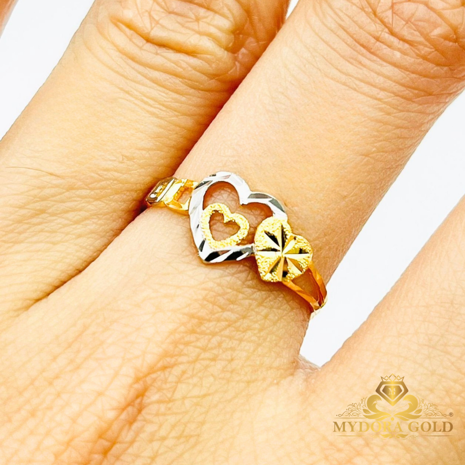 MYDORA Cincin Stamping Tri-Love l EMAS 916/22K