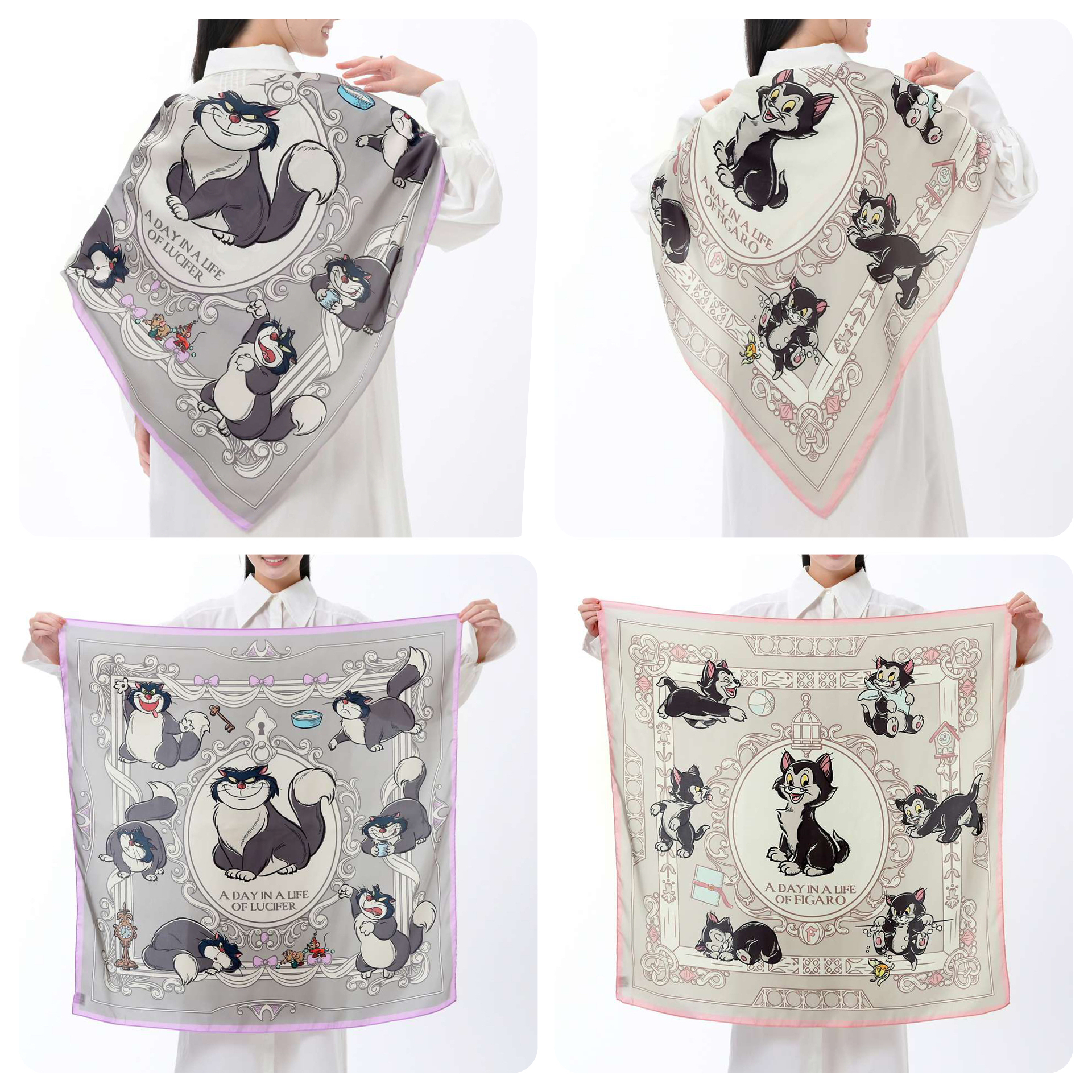 日本預訂📍日本迪士尼Cat Day 2026系列 - Figaro/Lucifer絲巾 3/2日本開售