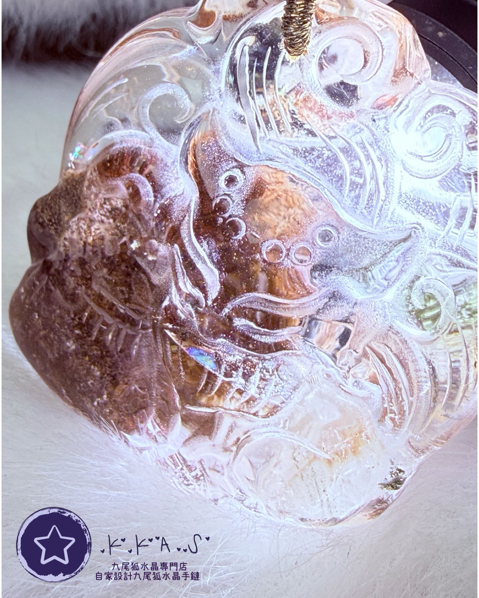 K00112 幽靈 錢袋狐 - 吊墜/手牌兩用款