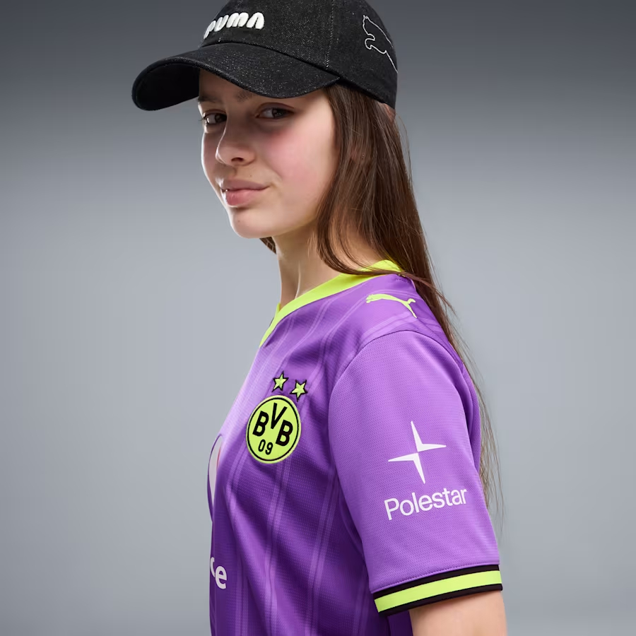🌈大膽色彩融合球會傳統 Puma Dortmund 多蒙特 2026-27 三客童裝球衣 (可加印字章) 785666_17