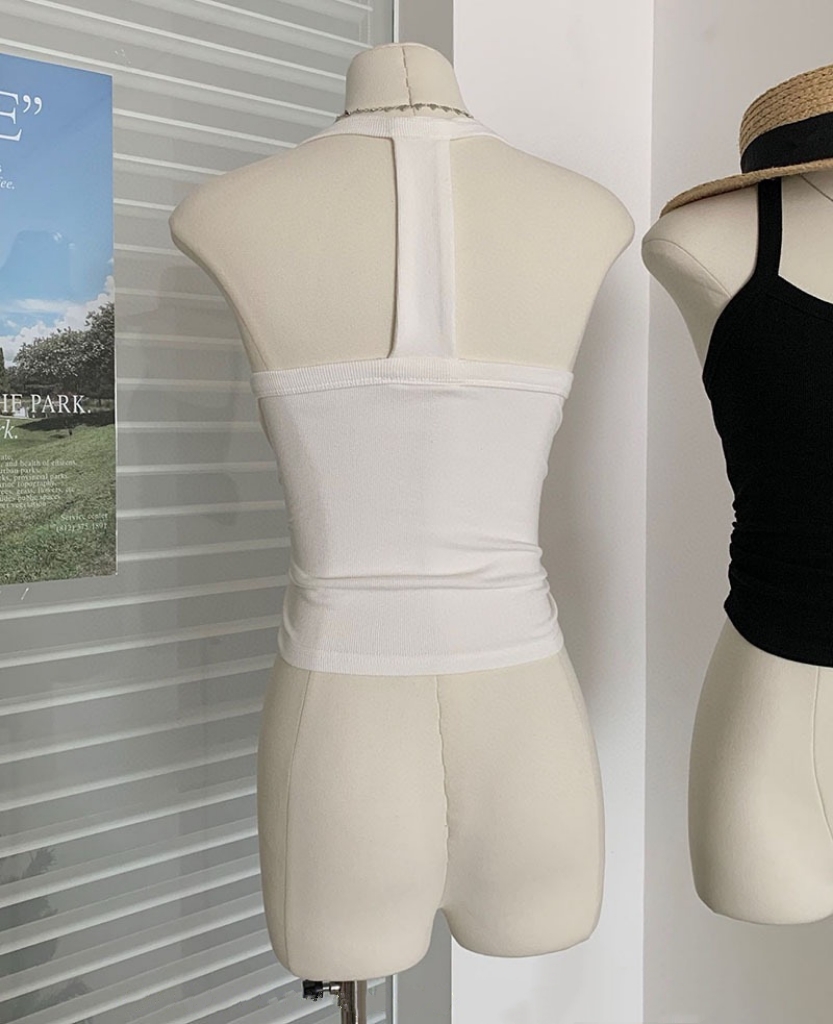 Halterneck Padded Tank Top挂脖自带胸垫小背心 ( 4 colour)