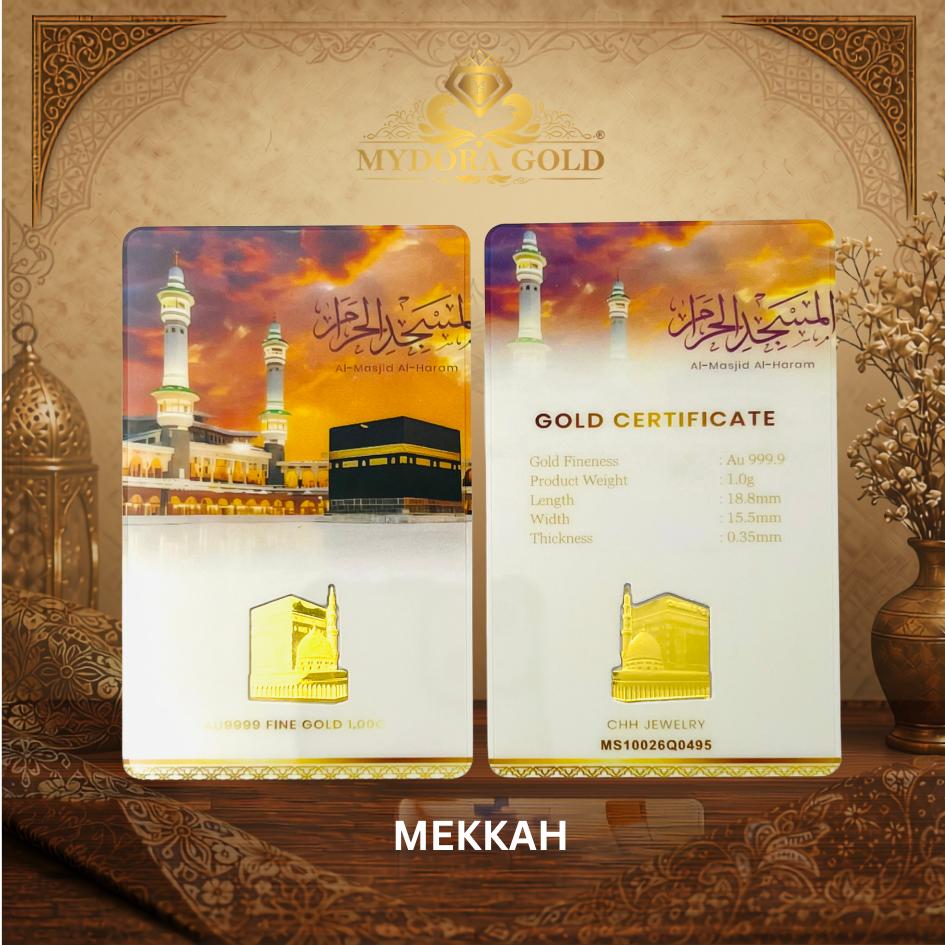 MYDORA 999.9 Gold Bar 1G Golden Landmark Series