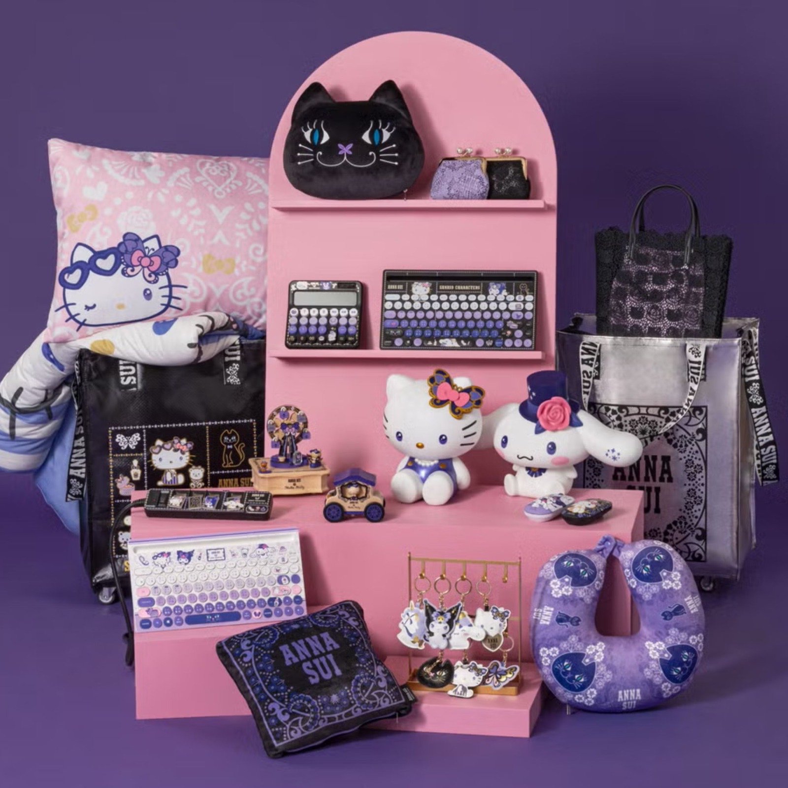 （約4月下旬到貨） 🇹🇼台灣超商限定ANNA SUI× Sanrio 限量托特編織蕾絲包💕