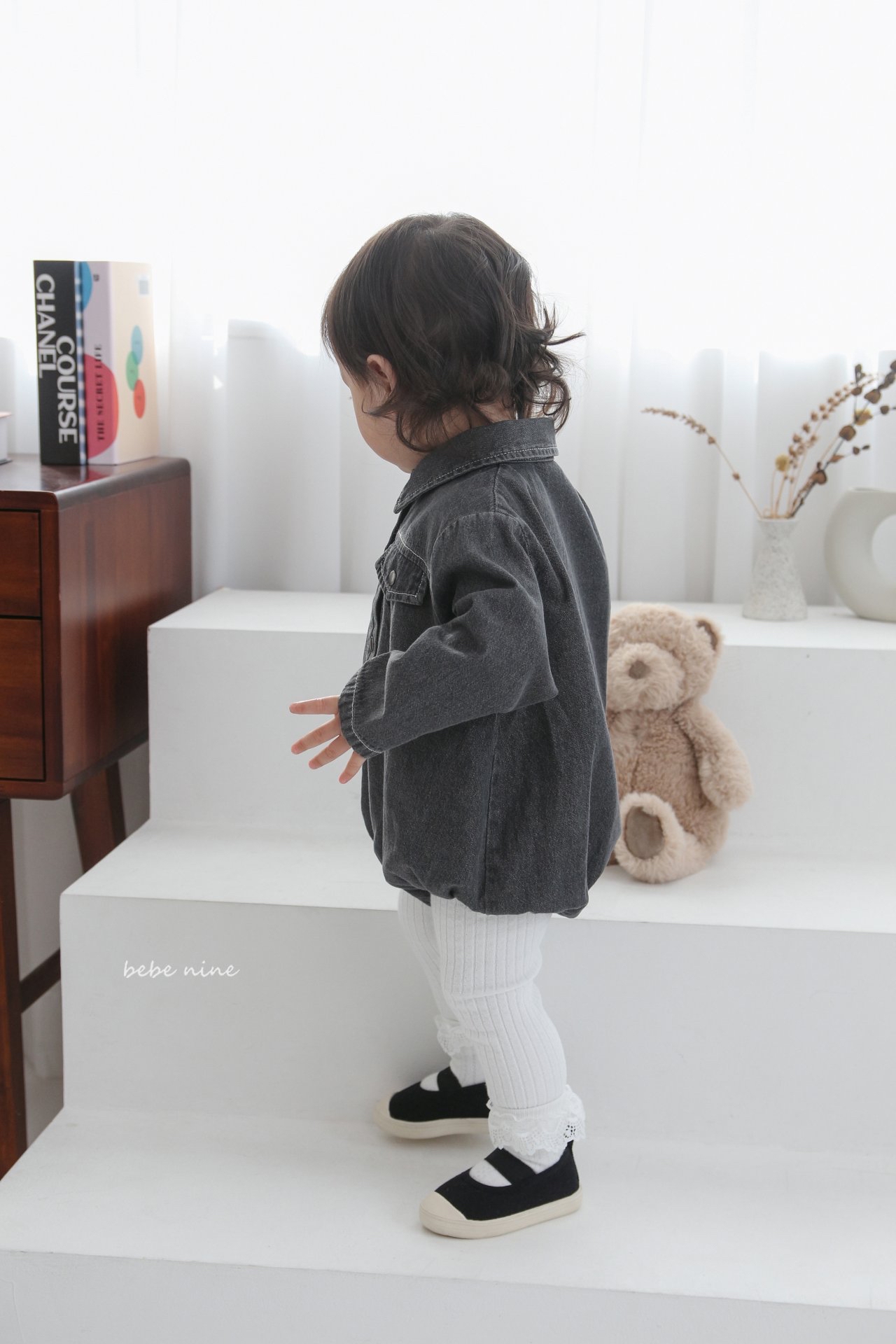 🌸預訂 韓國直送🌸🇰🇷Bebenine兩色牛仔恤衫長袖包屁衣