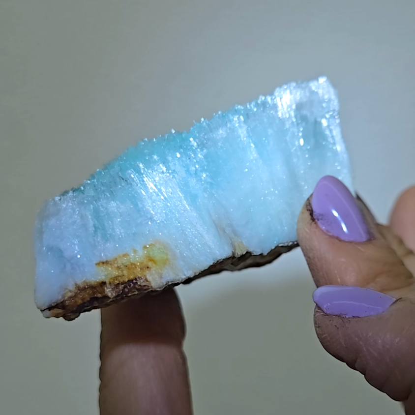 Blue aragonite bubble needle cluster - AR47