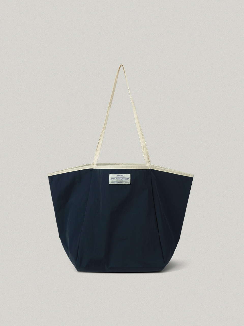 Mer Eco Bag - Nylon (Ivory/ Navy/ Brown)