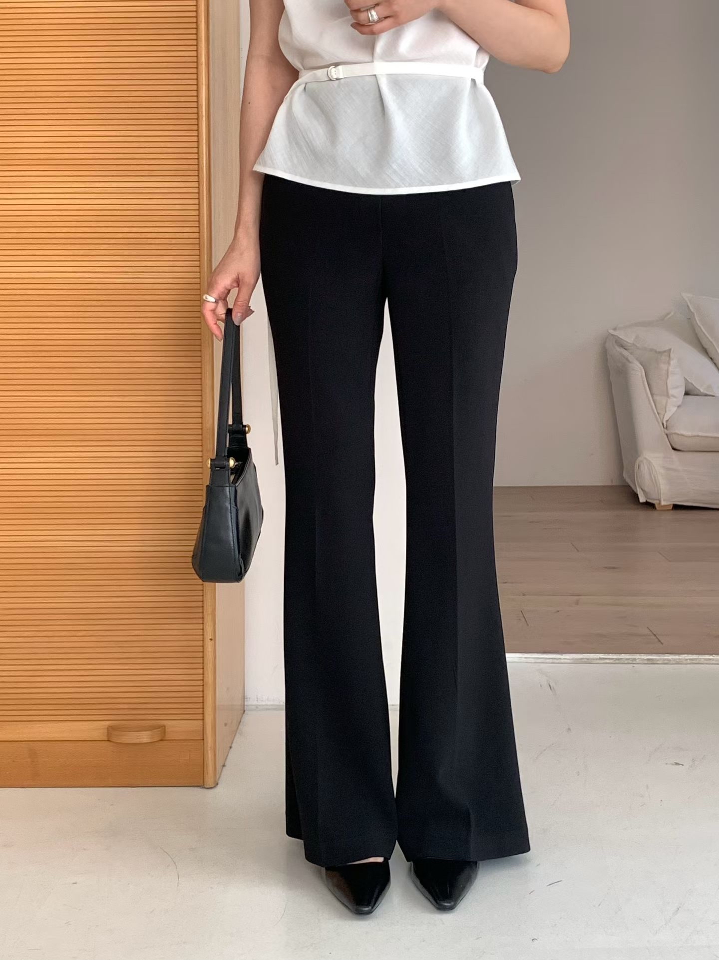 顯瘦包肚喇叭褲