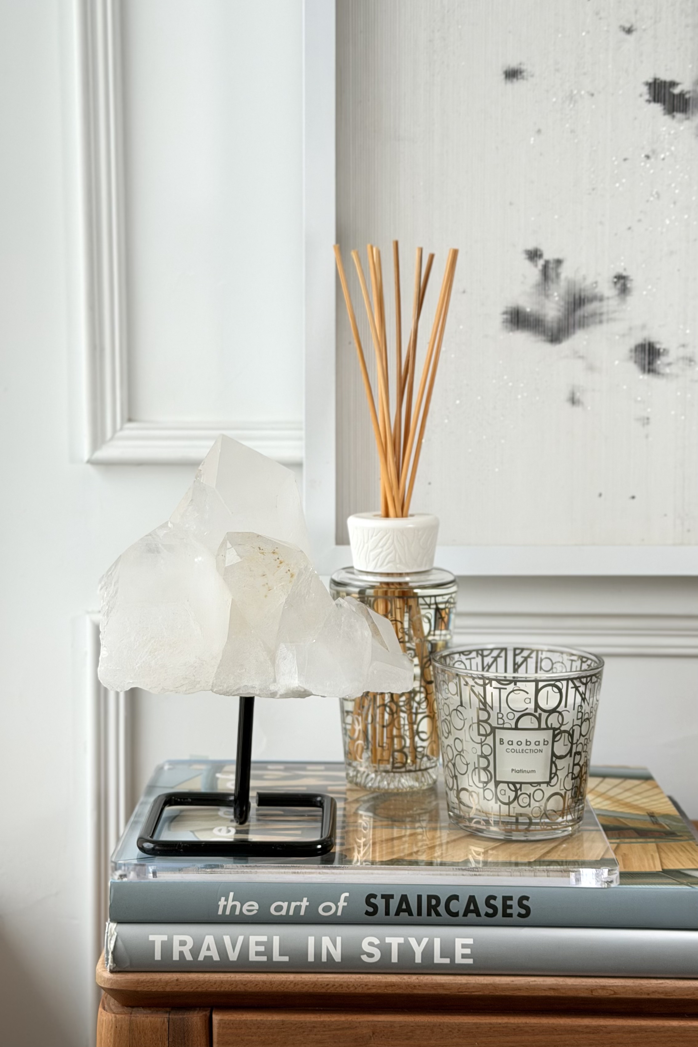 ꧁12.8cm 2.1kg白水晶簇連托架擺件꧂CL.707AC7FG2JT5-RB19*16FF