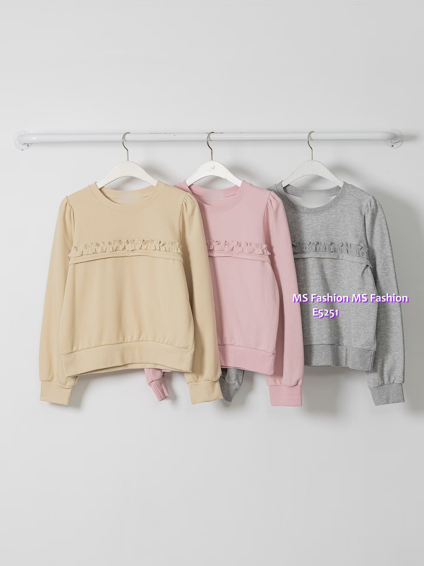 E5251 簡約有款ruffle top
