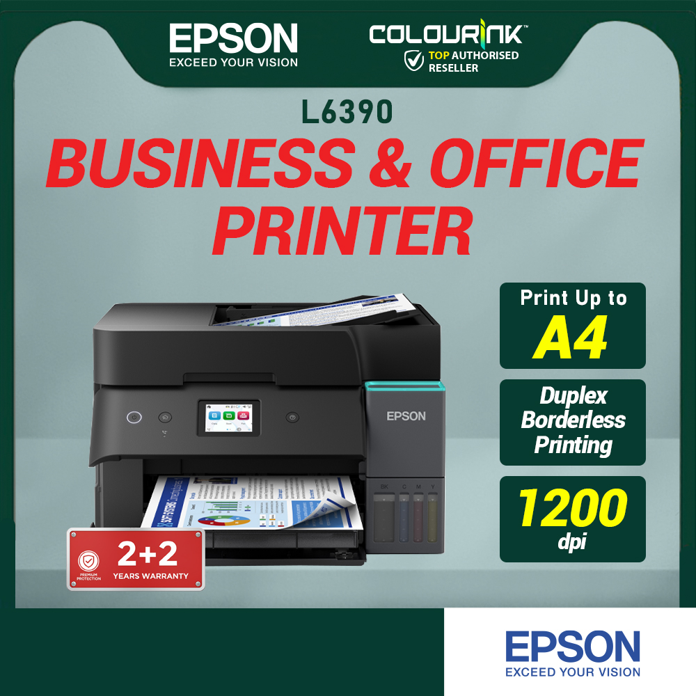 Epson EcoTank L6390 A4 Wifi Duplex All in One Print Scan Copy Fax Refill Ink Tank Printer with ADF Scanner