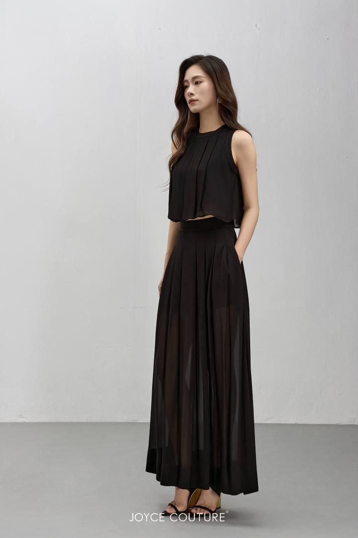 轻盈且优雅半长裙 S0150