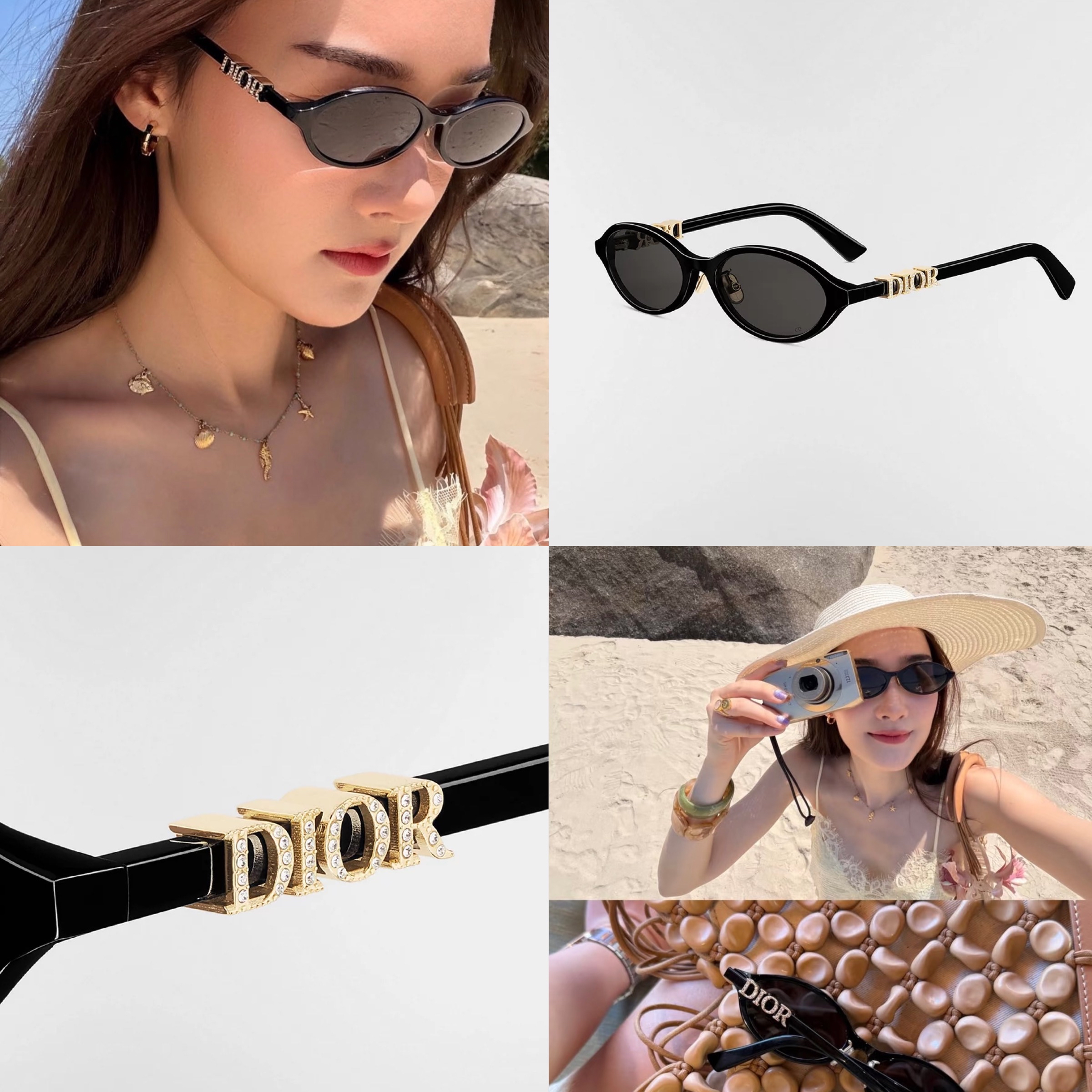 限時優惠✨新款🆕現貨🍒 Dior 閃石logo 橢圓太陽眼鏡