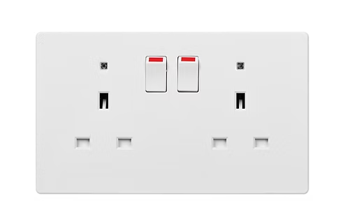 MK Aria 白 13A孖蘇有掣有燈 插座