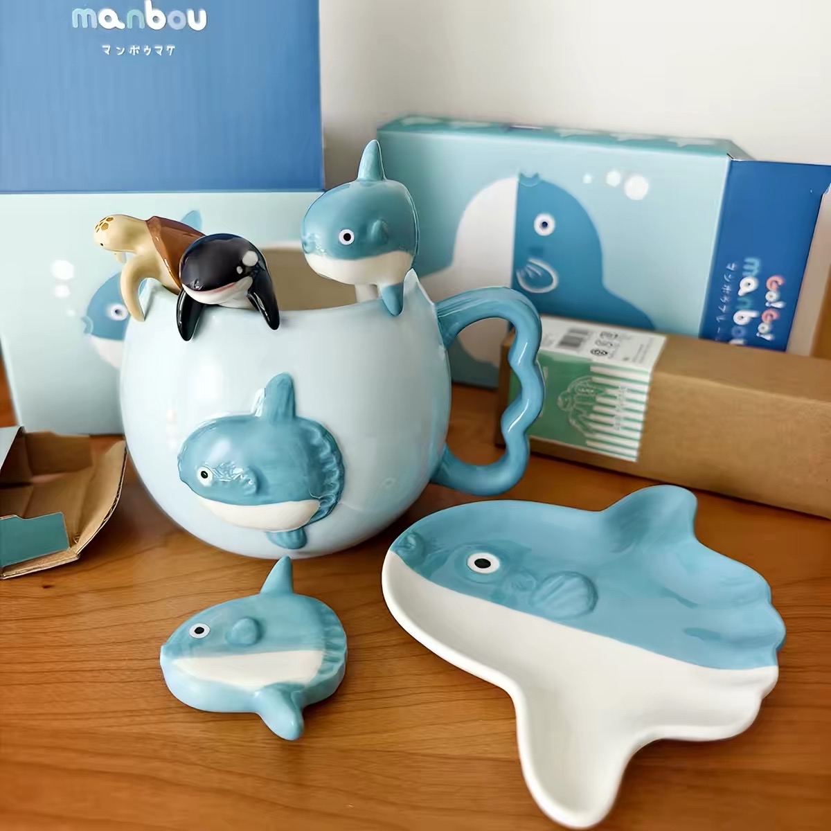 日本Decole海洋生物系列餐具