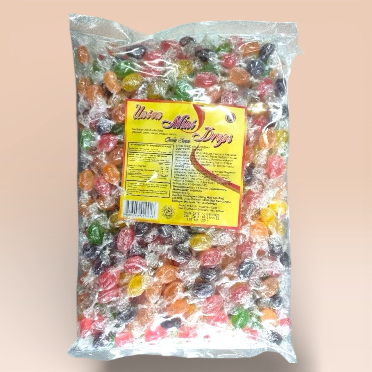 450pcs Union Mini Drop Candy / assorted fruits flavour / hard candy (HALAL)