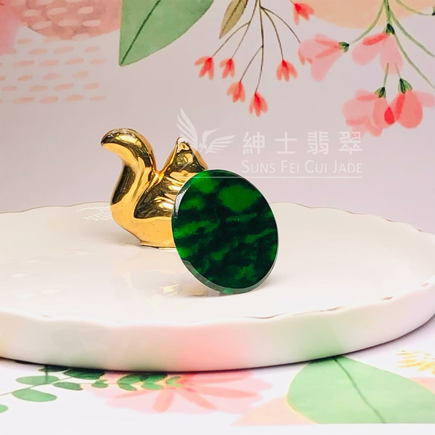 豹紋花青圓牌 - 3