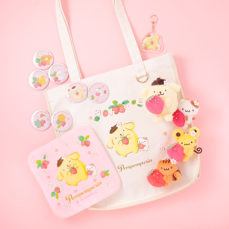 🎀【預訂】Pompompurin 草莓朋友系列 Tote Bag