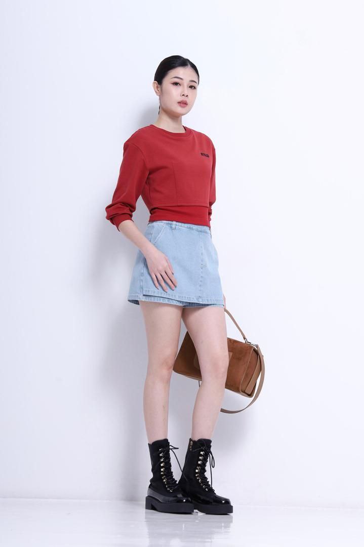 假两件长袖上衣 2687