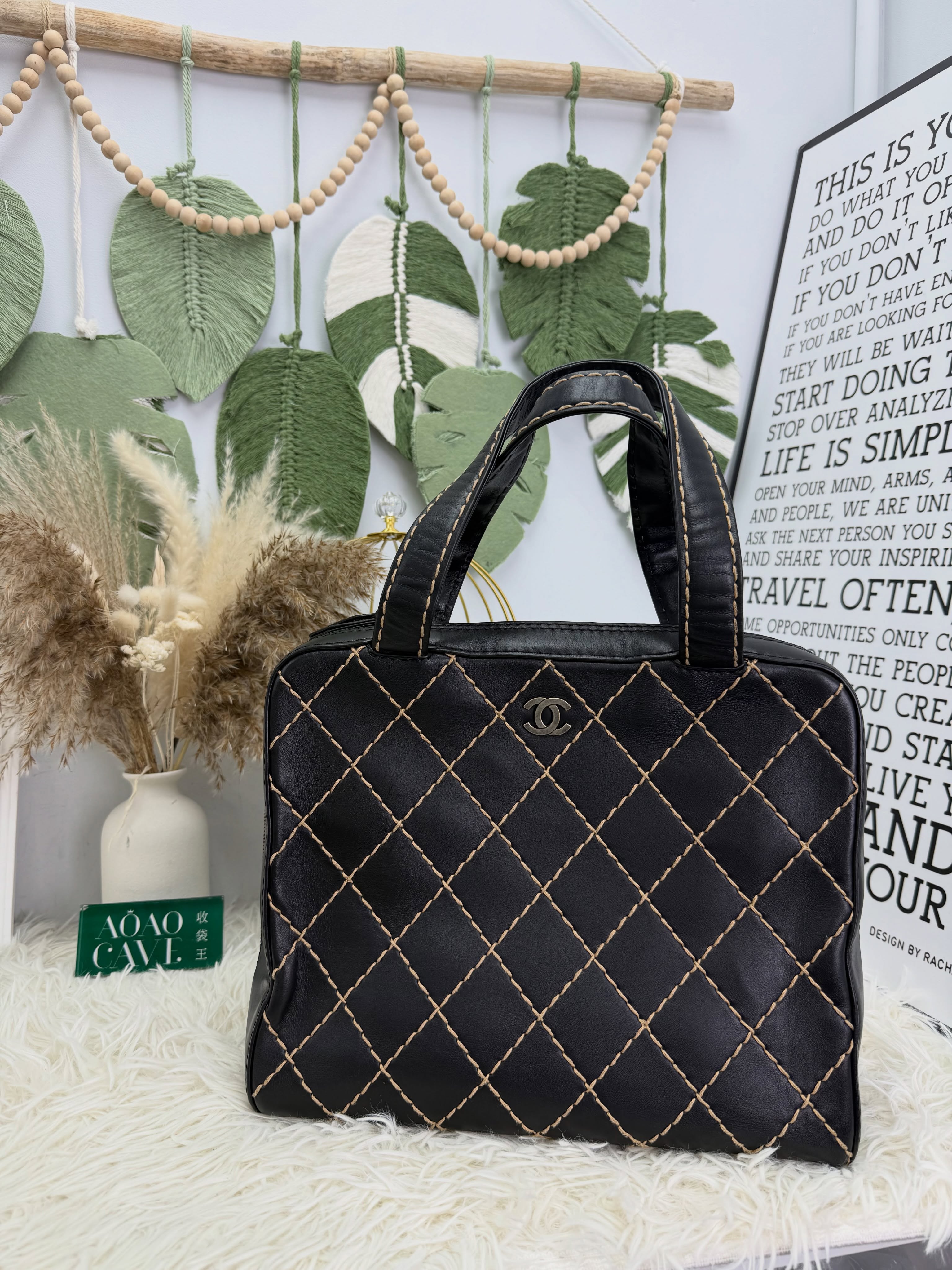 CHANEL👜 PRE OWNED 🛍️中古手提包，有內袋可分拆，有塵袋有卡 🖤 