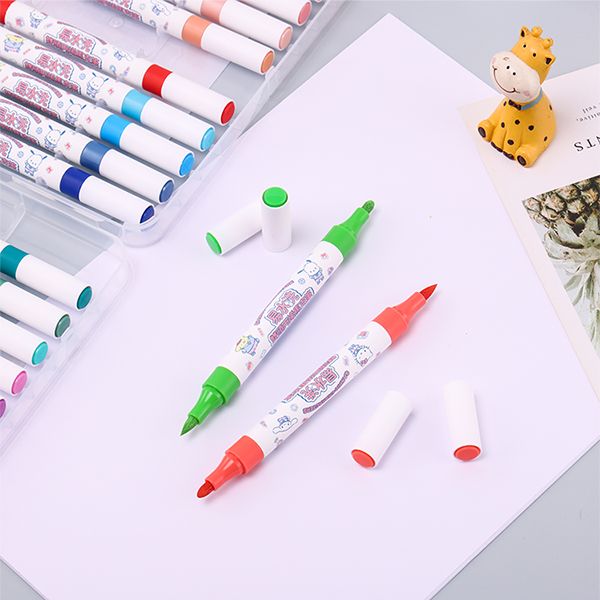 【台灣】SANRIO 易水洗雙頭馬克筆（24色）