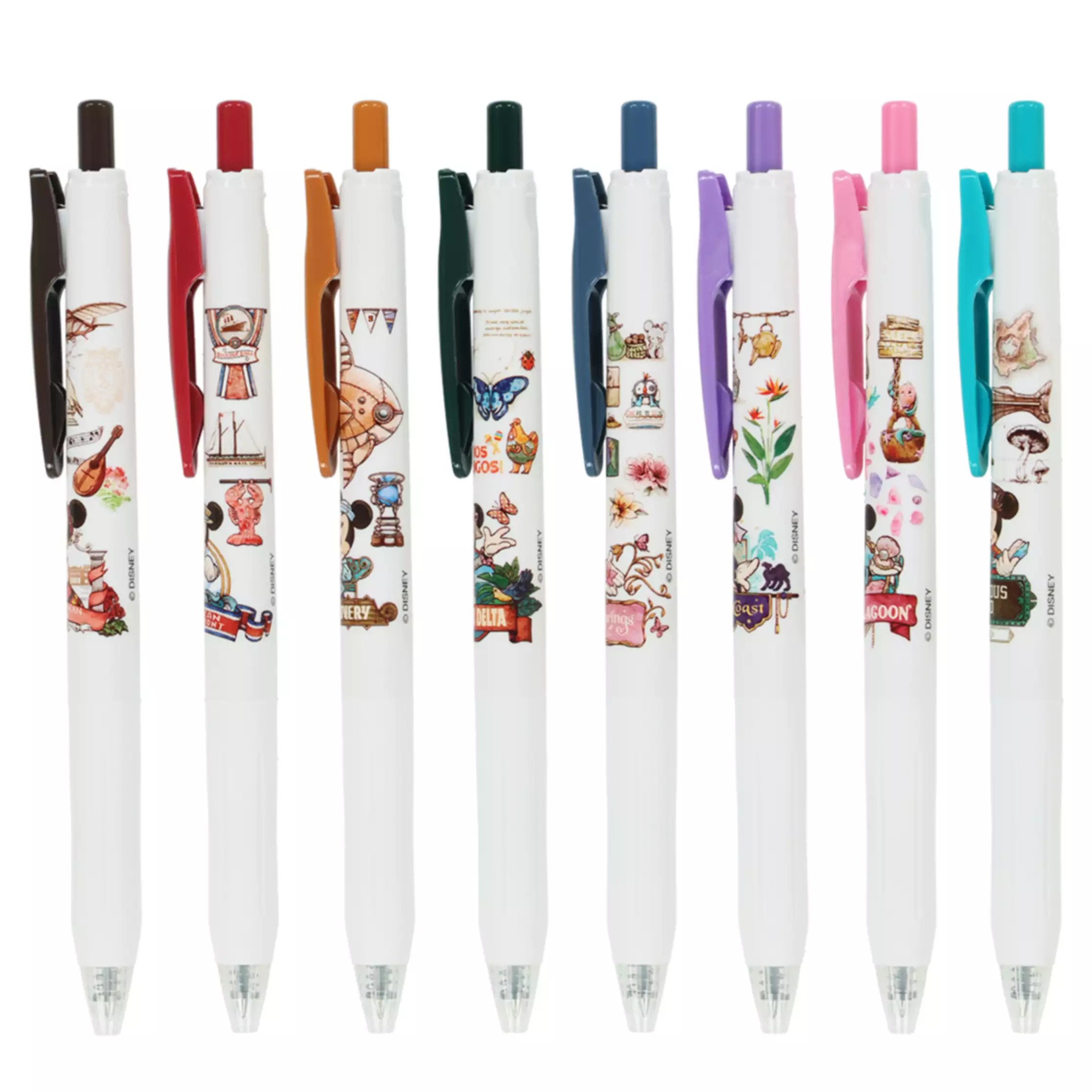 現貨｜【日本 Disney Store 限定】 一套8枝 Mickey Minnie Mouse 米奇米妮 日本製 Zebra SARASA CLIP 0.5mm 啫喱筆 (078468)
