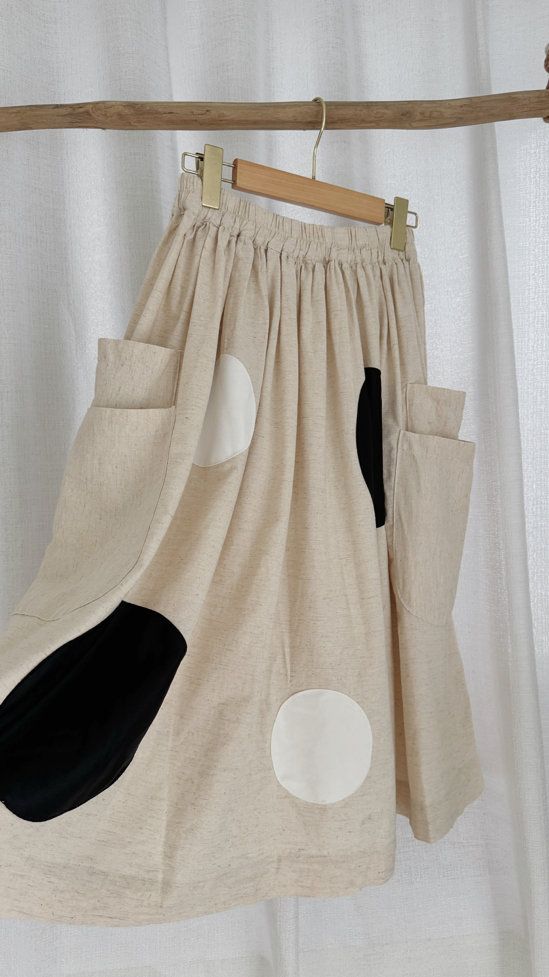 小圈子文艺感棉麻半裙