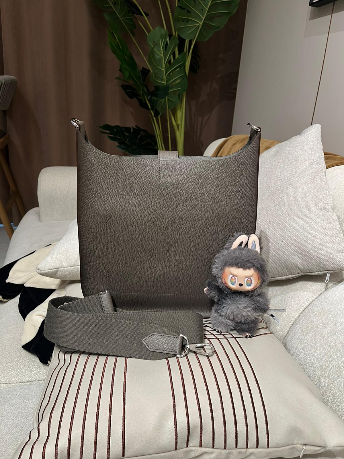 hermes Evelyn Sellier Stamp C ETAIN 100%Authentic,98%new ✅dust bag ✅box 