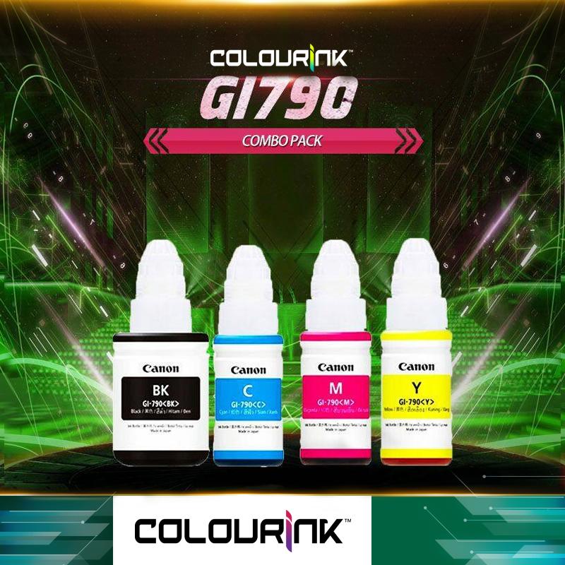 Canon Original Refill Ink GI-790 Black Cyan Magenta Yellow G1000 G2000 G3000 G1010 G2010 G3010 G4010