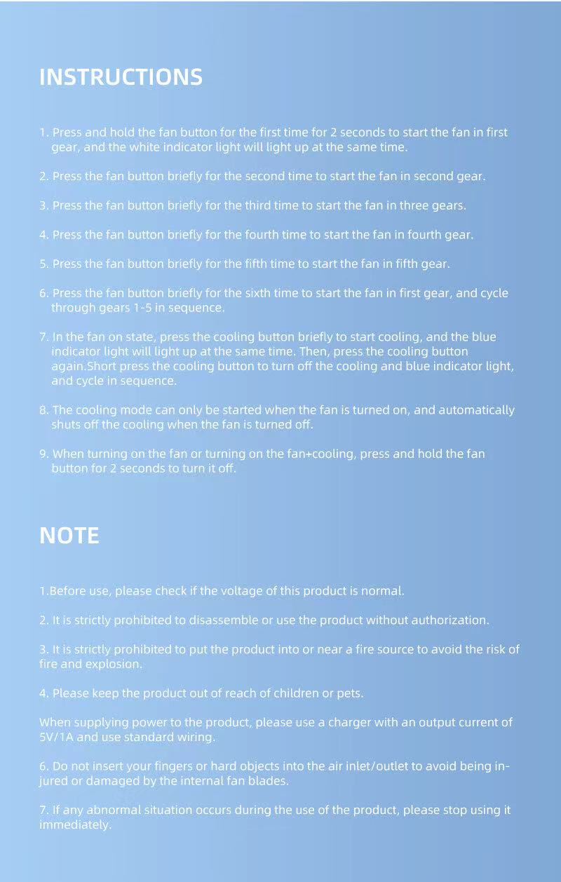 Cooling Handheld Fan