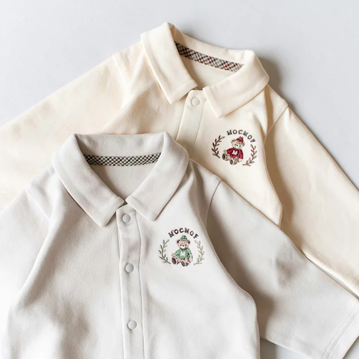 ･ᴗ･刺繡Polo連衣褲