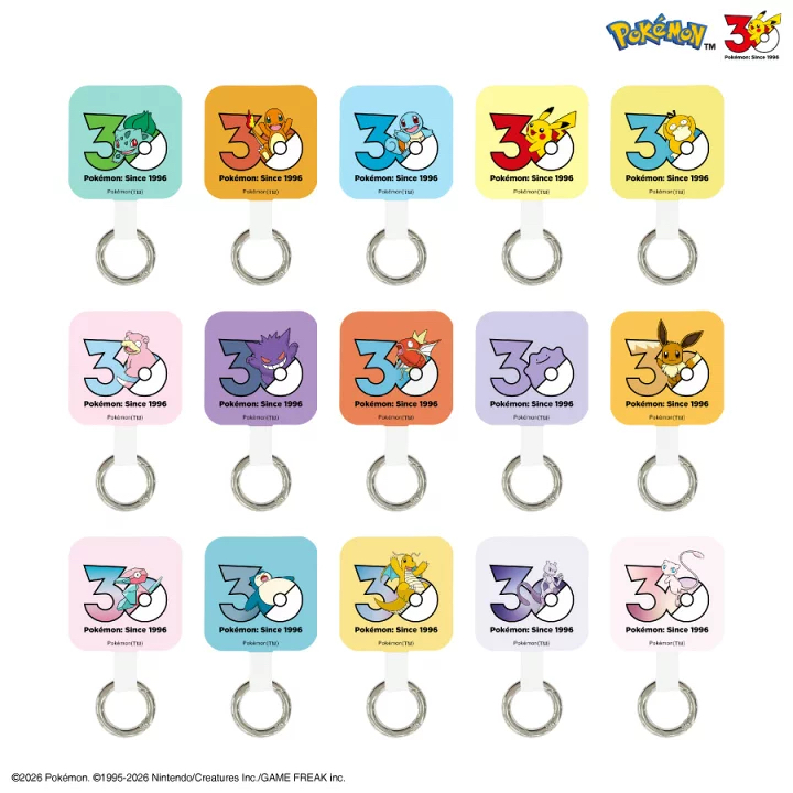日本預訂📍日本Pokemon 30週年圖案電話掛片 2026年11月下旬到貨