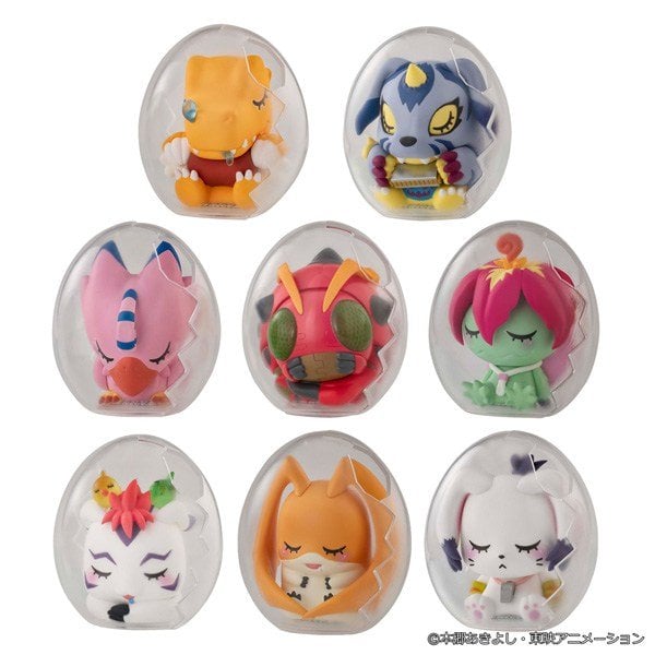 (預訂訂金 $200) (總價 $672) MegaHouse MEGA EGG FIGURE Digimon Adventure Oyasumi Digicolle! 數碼暴龍 套裝 (原盒8個) (1套8款) (行版)