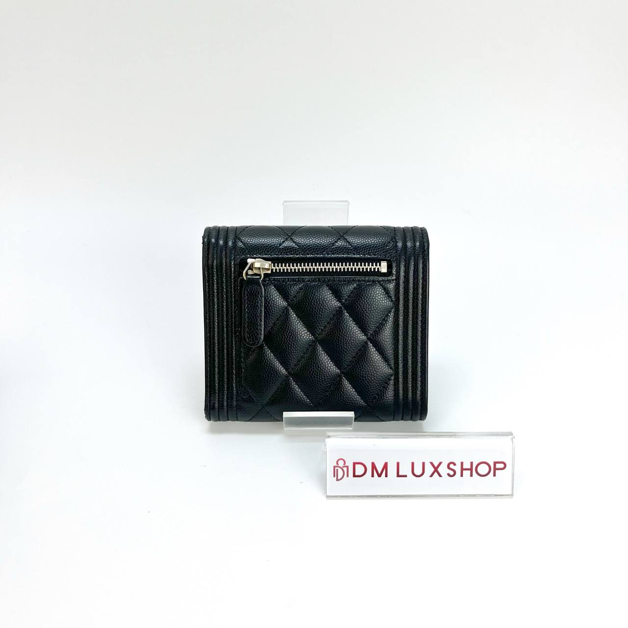 Chanel Boy Black Caviar Small Flap Wallet GHW (Serial 25, Y: 2018)