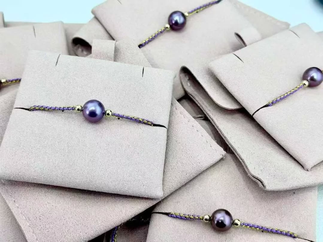 新年新款 九紫離火紫繩手鍊～ 9-10mm紫色淡水珍珠