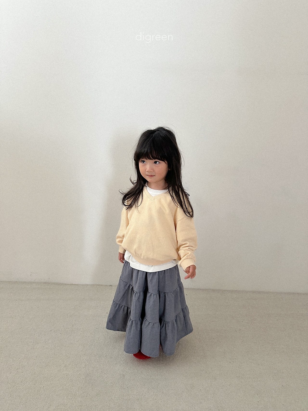 Digreen | check ruffle skirt 