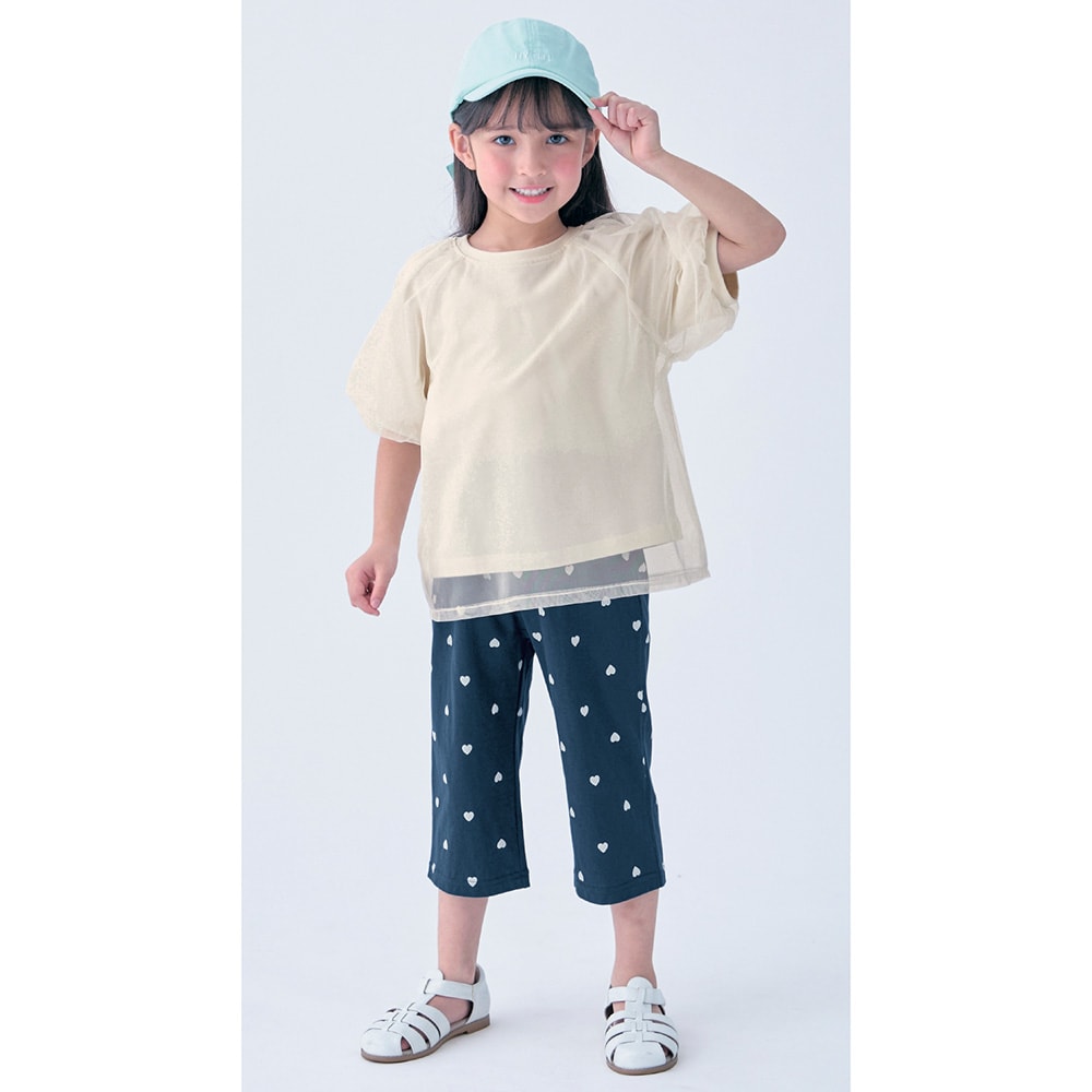 🆕【⭐訂購⭐】🌀 🇯🇵 日本直送 ❣️#親子裝❣️GITA 淡雅 薄紗疊層 泡泡袖 短袖Tee［2款選］ 🌀 [ELDA-0220][260524]