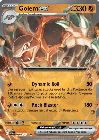 Pokemon TCG Scarlet & Violet 151 - Golem EX-076/165
