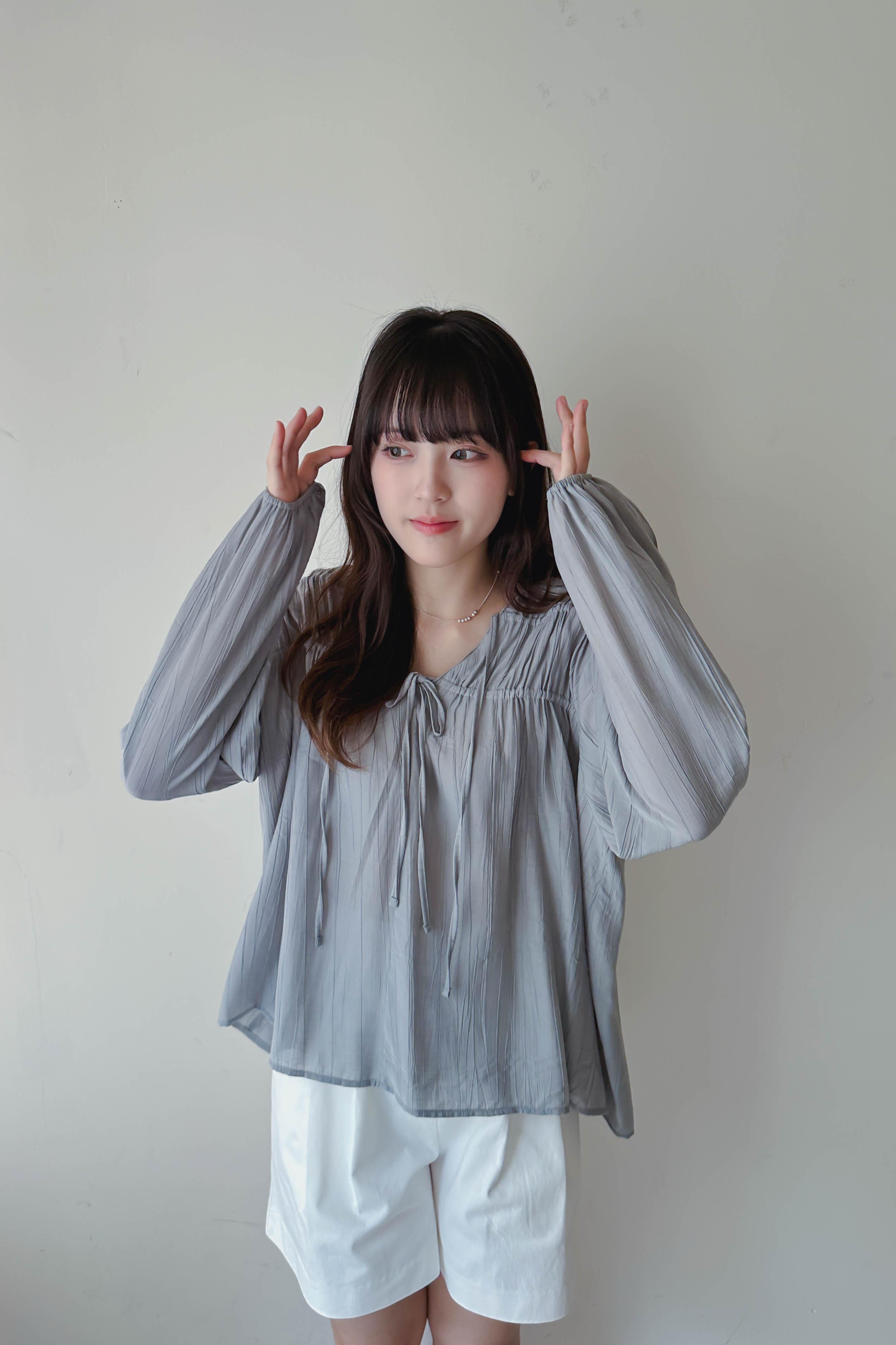 氣質天絲綁帶薄長Top (三色入)